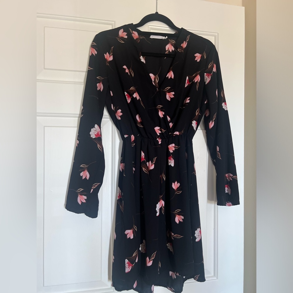 Black and floral dress
